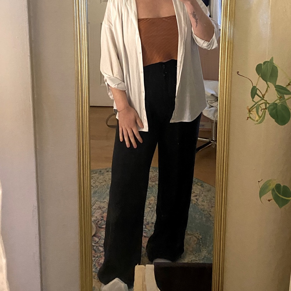 Zara High Waisted Wide Leg Trousers